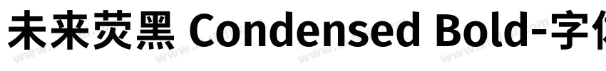未来荧黑 Condensed Bold字体转换